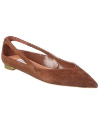 Aquazzura - Suede Ballerina Flat - Lyst