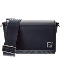 Fendi - Squared Ff & Canvas Shoulder Bag - Lyst