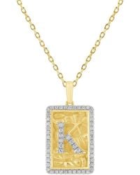 Ethos Creations - Brilliant Bloom 14K 0.25 Ct. Tw. Lab-Grown Diamond Initial Pendant - Lyst