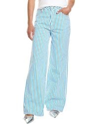 Ganni - Stripe Denim Pant - Lyst
