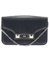 Proenza Schouler - Black Leather Ps11 Wallet On Chain (authentic Pre-loved) - Lyst