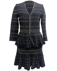 McQueen - Striped Peplum Cardigan And Midi Skirt Set, Size It, (Authentic Pre-Loved) - Lyst