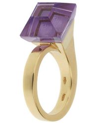 Gucci - 18K Amethyst Cocktail Ring (Authentic Pre-Owned) - Lyst