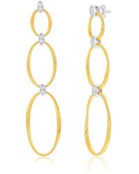 Suzy Levian CZ Jewelry - Suzy Levian Golden Helix Cz Dangle Drop Earrings - Lyst