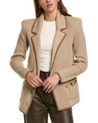 L'Agence - Ranch Knit Wool-Blend Blazer - Lyst