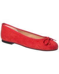 French Sole - Emerald Suede Flat - Lyst