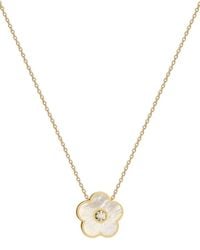 Gabi Rielle - 14K Over Pearl Cz Flower Necklace - Lyst