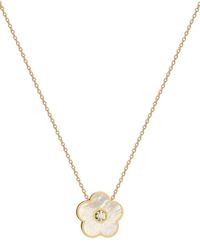 Gabi Rielle - 14K Over Pearl Cz Flower Necklace - Lyst