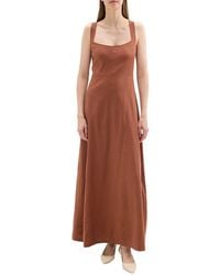 Theory - Linen-Blend Maxi Dress - Lyst