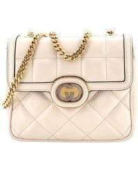 Gucci - Mixed Matelasse Leather Deco Chain Flap Bag Mini (Authentic Pre- Loved) - Lyst