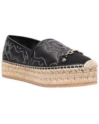 Ferragamo - Gancini Logo Leather Espadrille - Lyst