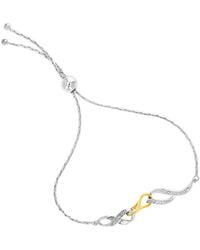 Amairah - Vermeil 0.10 Ct. Tw. Diamond Bolo Bracelet - Lyst