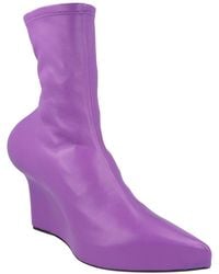 Givenchy - Leather Wedge Bootie - Lyst