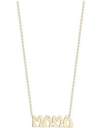 Italian Gold - 14K Groovy Mama Necklace - Lyst