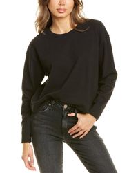 James Perse Relaxed Cropped Pullover - Black