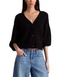Alice + Olivia - Atticus Cropped Boxy Cashmere Cardigan - Lyst