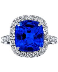 Diana M. Jewels - Fine Jewelry Platinum.74 Ct. Tw. Diamond & Sapphire Ring - Lyst