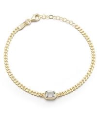 Chloe and Madison - 14k Over Silver Cz Curb Bracelet Set - Lyst