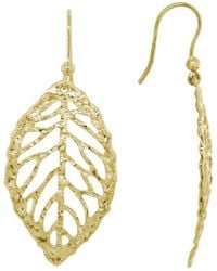 Italian Silver - 14K Over Dangle Earrings - Lyst
