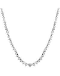 Lab Grown Diamonds - 14K 17.00 Ct. Tw. Lab-Grown Diamond Riviera Necklace - Lyst