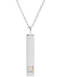 MaxColor - 14K 0.06 Ct. Tw. Lab-Grown Opal Pendant Necklace - Lyst