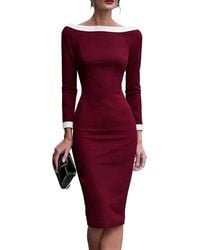 Tedora - Long Sleeve Midi Dress - Lyst
