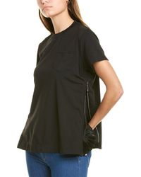 Gracia Zippered T-shirt - Black