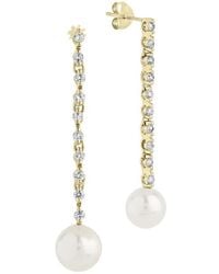 Sterling Forever - 14K Plated Blake Drop Stud Earrings - Lyst