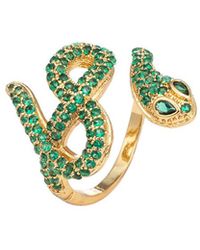 Eye Candy LA - Luxe Collection 14k Plated Cz Adjustable Ring - Lyst
