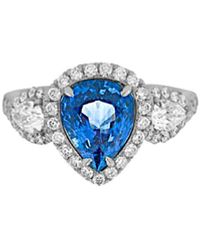 Diana M. Jewels - Fine Jewelry Platinum 4.35 Ct. Tw. Diamond & Sapphire Ring - Lyst