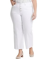 NYDJ - Plus Teresa Optic White Ankle Crop Jean - Lyst