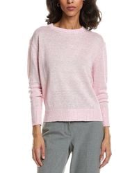 Forte - Textured Crop Linen Sweater - Lyst