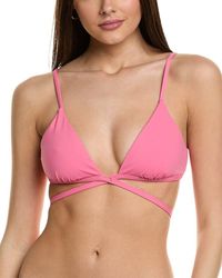 Jonathan Simkhai - Harlen Solid Tie-Front Bikini Top - Lyst