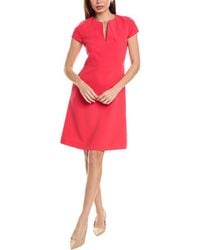 Tahari - Dart Neck A-Line Dress - Lyst