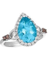 Le Vian - 14K 3.27 Ct. Tw. Diamond & Topaz Cocktail Ring - Lyst