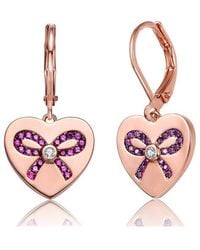 Genevive Jewelry - 18k Rose Gold Vermeil Earrings - Lyst