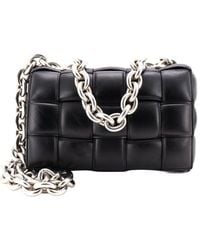 Bottega Veneta - Padded Maxi Intrecciato Leather Cassette Chain Crossbody (Authentic Pre-Loved) - Lyst
