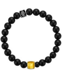 Karma and Luck - Birthstone Plated Gemstone Stretch Bracelet - Lyst
