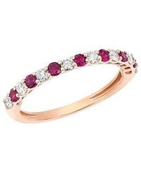 Diana M. Jewels - Fine Jewelry 14k Rose Gold 0.58 Ct. Tw. Diamond & Ruby Ring - Lyst