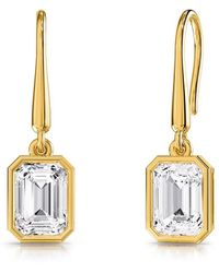 Lab Grown Diamonds - 18K Vermeil 2.29 Ct. Tw. Lab-Grown Diamond Dangle Earrings - Lyst