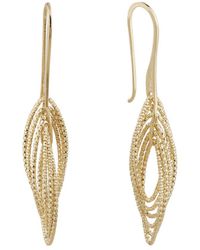 Italian Silver - Gold Over Earrings - Lyst