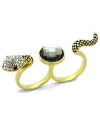 Alamode Jewelry - Plated Stainless Steel Ring - Lyst