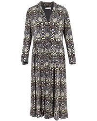 Chloé - Button-Front Printed Georgette Dress, Size Int, (Authentic Pre-Loved) - Lyst