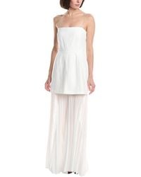 Kenneth Cole - Combo Pleated Midi Dress - Lyst