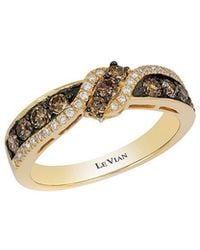 Le Vian - Le Vian Chocolate & Honey 14k 0.69 Ct. Tw. Diamond Half-eternity Ring - Lyst