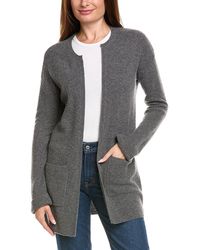 Kier + J - Kier + J Wool & Cashmere-Blend Open Cardigan - Lyst