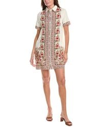 Max Studio - Button-Front Mini Shirt Dress - Lyst