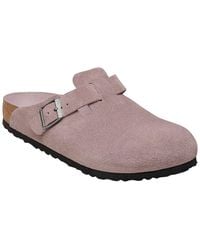 Birkenstock - Boston Soft Footbed Suede Sandal - Lyst