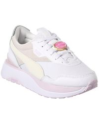 PUMA Cruise Rider Crystal Leather Trainer - White