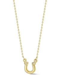 Ember Fine Jewelry - 14k 0.02 Ct. Tw. Diamond Horseshoe Necklace - Lyst